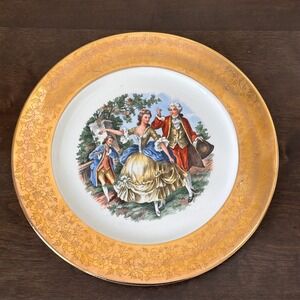 King Quality Fine Dinnerware 22 KT Gold Plate Vintage Sabin Crest-O-Gold